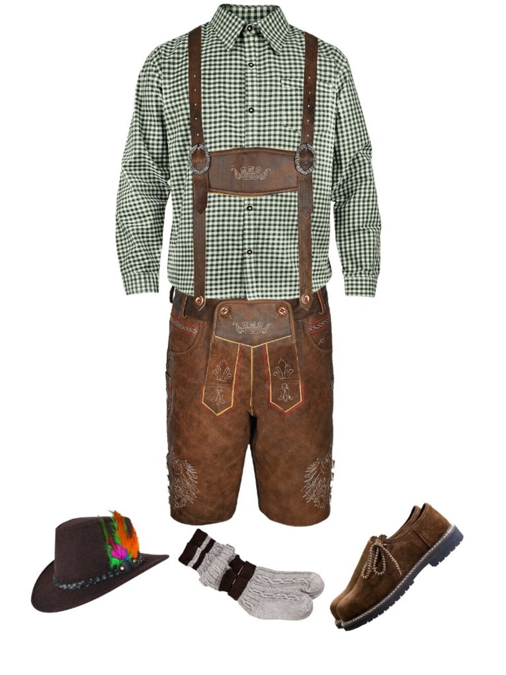 Authentic Oktoberfest Bavarian Outfit Set for Men German Festival Costume